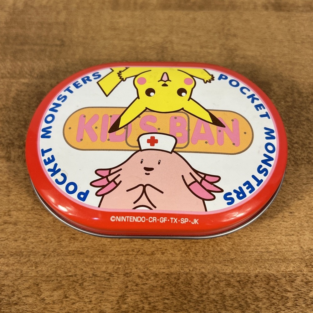 Pokemon Pocket Monsters Rare Tomy 1997 Kids Ban‎ Bandaid Bandage Tin Holder